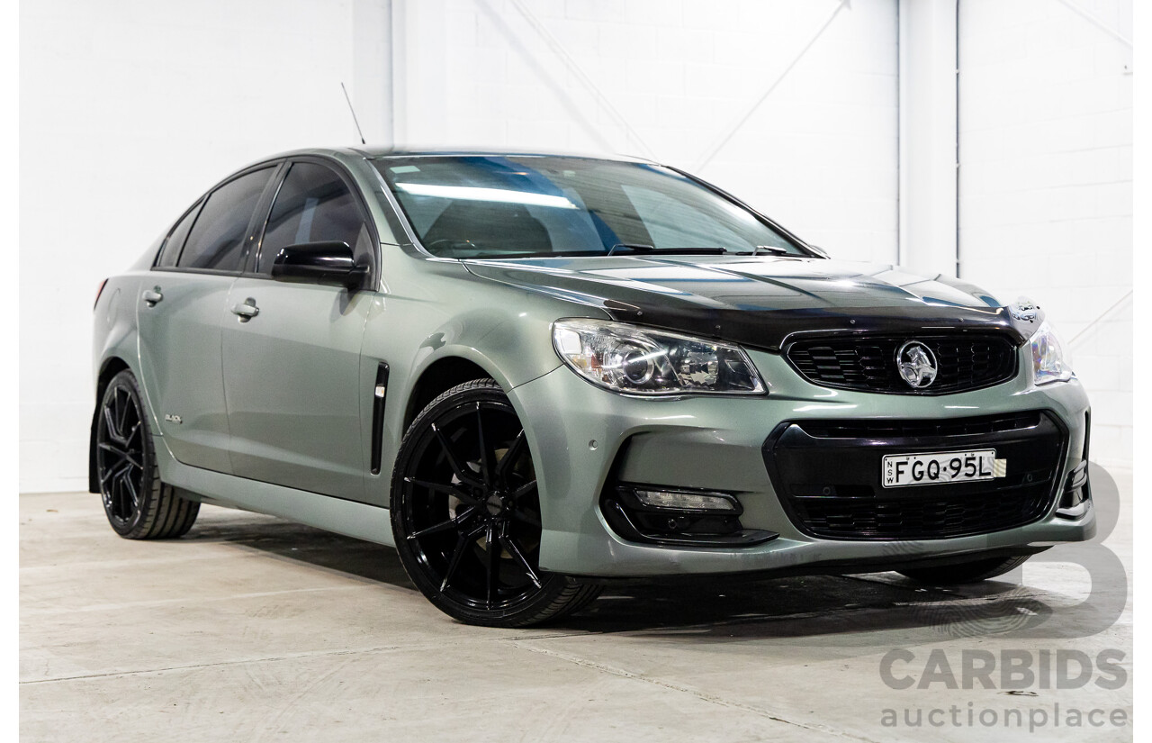 08/2016 Holden Commodore SV6 Black Edition (RWD) VFII MY16 4d Sedan Prussian Steel V6 3.6L