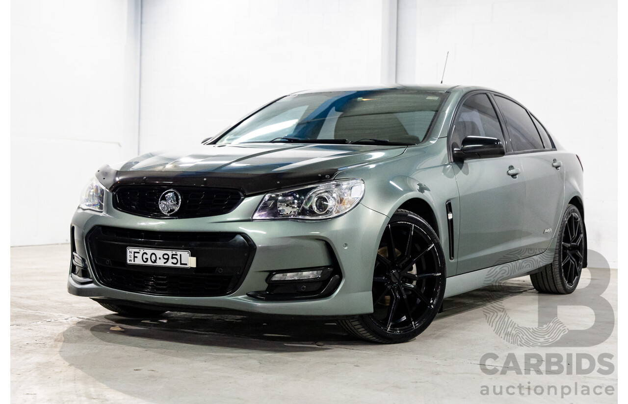 08/2016 Holden Commodore SV6 Black Edition (RWD) VFII MY16 4d Sedan Prussian Steel V6 3.6L