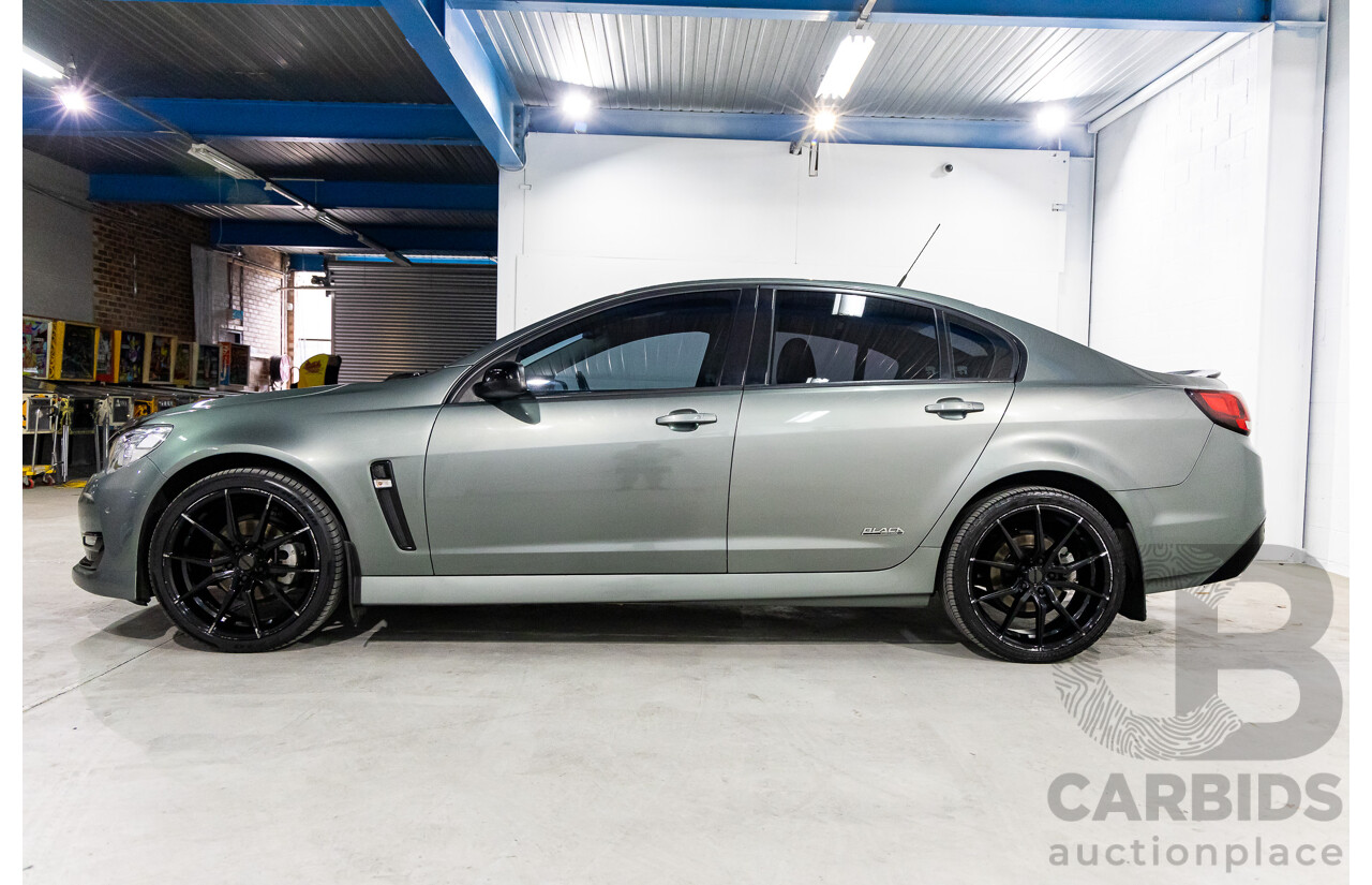 08/2016 Holden Commodore SV6 Black Edition (RWD) VFII MY16 4d Sedan Prussian Steel V6 3.6L