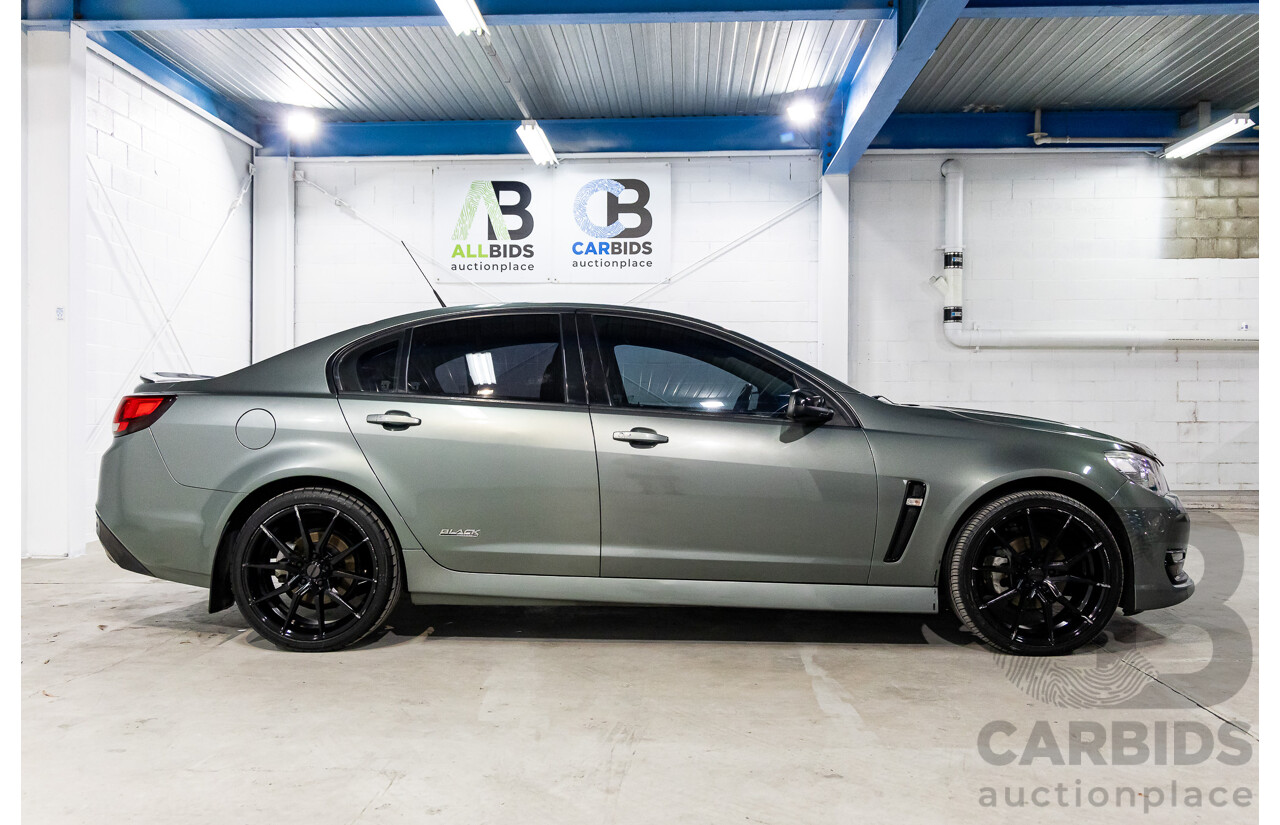 08/2016 Holden Commodore SV6 Black Edition (RWD) VFII MY16 4d Sedan Prussian Steel V6 3.6L