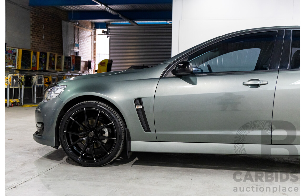 08/2016 Holden Commodore SV6 Black Edition (RWD) VFII MY16 4d Sedan Prussian Steel V6 3.6L