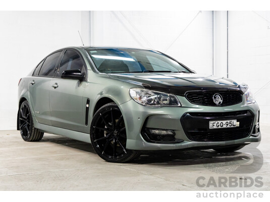 08/2016 Holden Commodore SV6 Black Edition (RWD) VFII MY16 4d Sedan Prussian Steel V6 3.6L