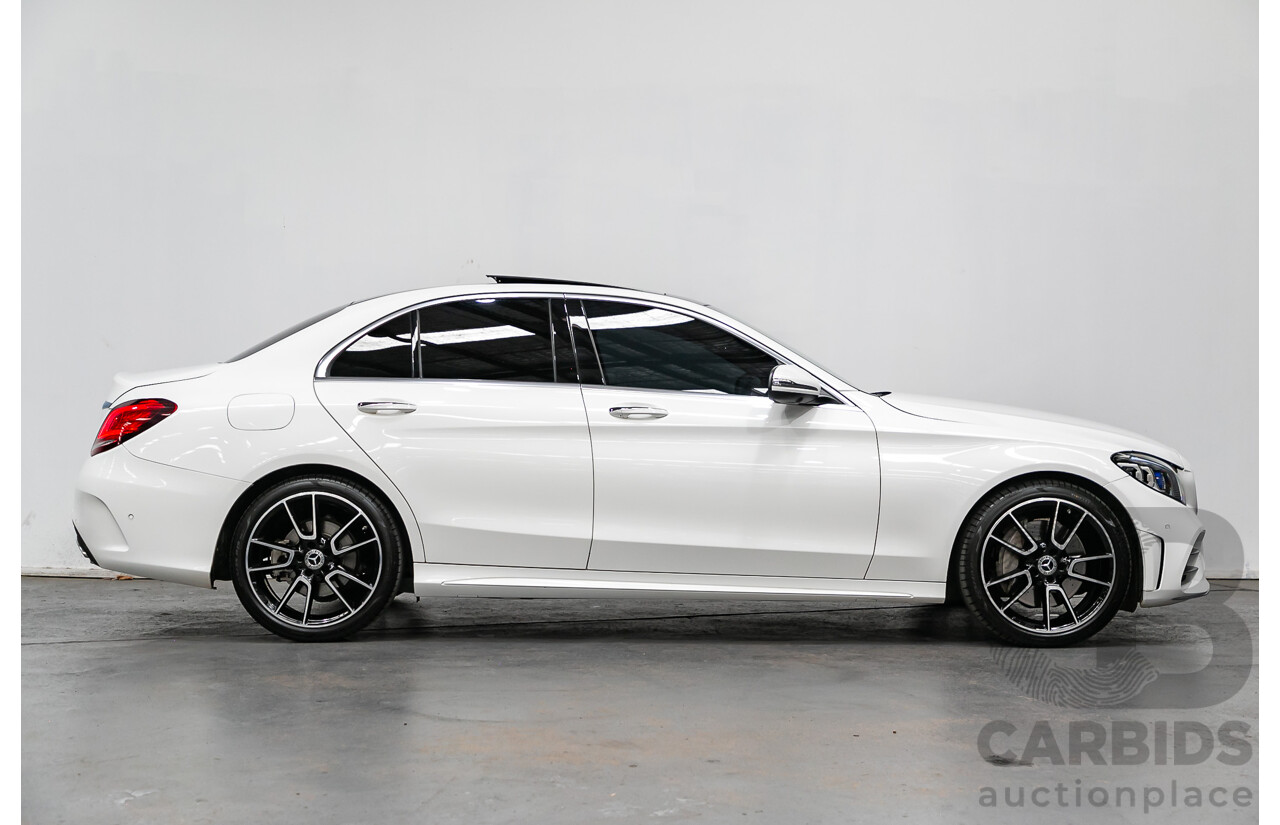 12/2018 Mercedes Benz C300 AMG Line W205 MY19 4d Sedan Calcite White Turbo 2.0L