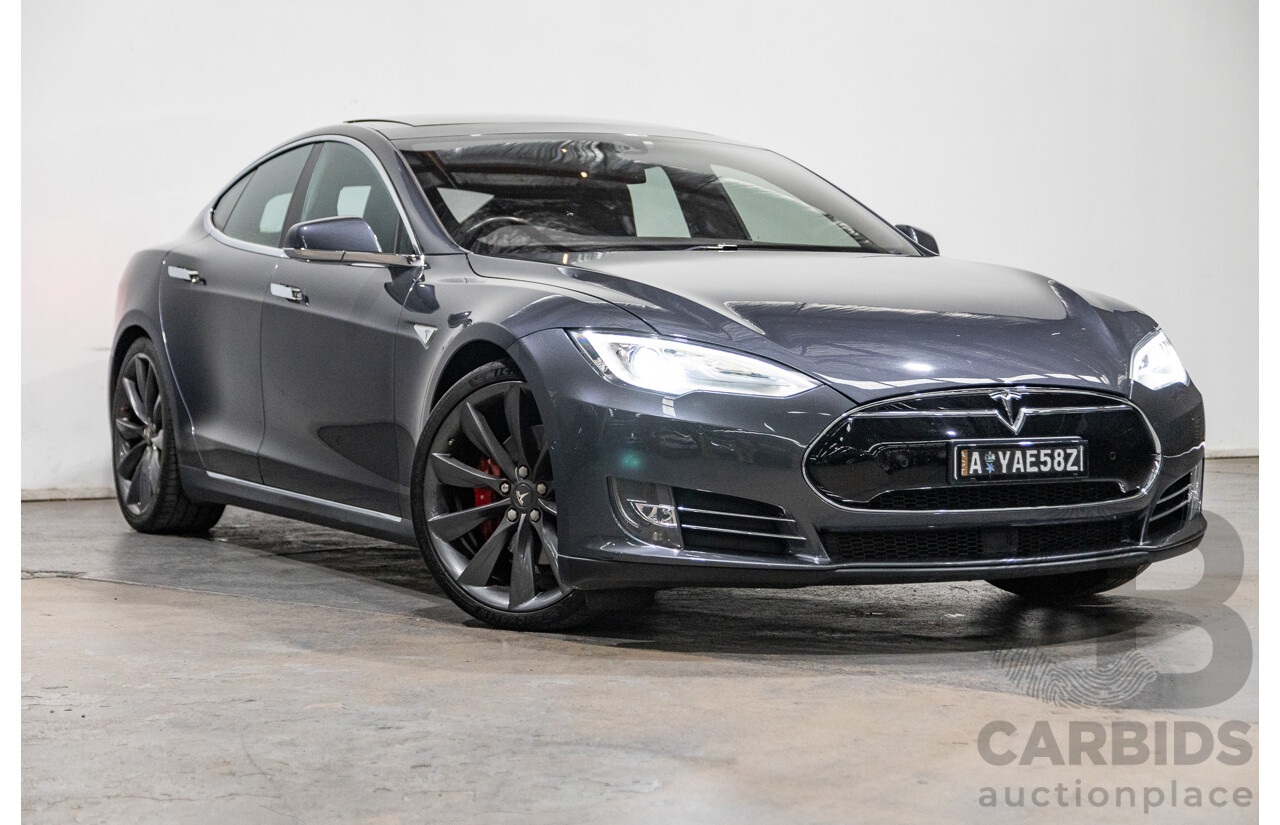 12/2015 Tesla Model S P90D (AWD) MY16 4d Hatchback Midnight Silver Metallic Ev Dedicated Electric 376kw with Ludicrous Mode