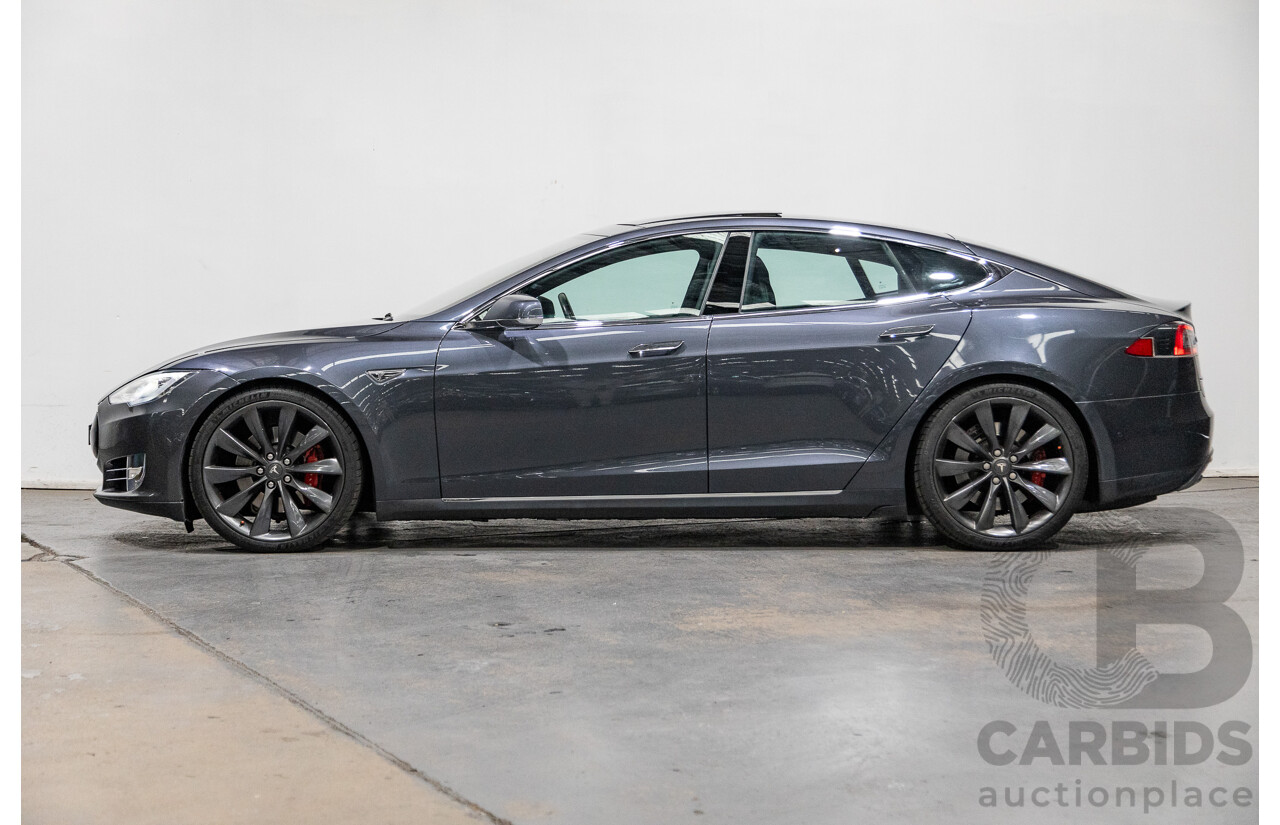 12/2015 Tesla Model S P90D (AWD) MY16 4d Hatchback Midnight Silver Metallic Ev Dedicated Electric 376kw with Ludicrous Mode