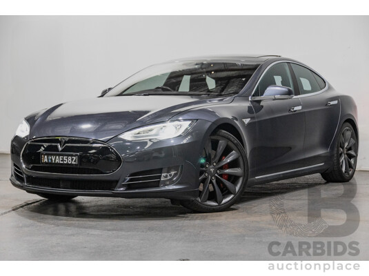 12/2015 Tesla Model S P90D (AWD) MY16 4d Hatchback Midnight Silver Metallic Ev Dedicated Electric 376kw with Ludicrous Mode