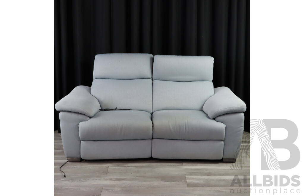 Fabric Two Seater Electric Reclining Lounge Suite