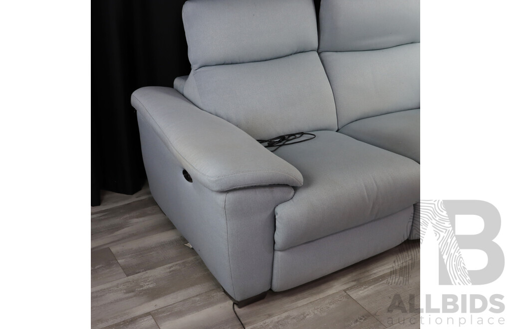 Fabric Two Seater Electric Reclining Lounge Suite