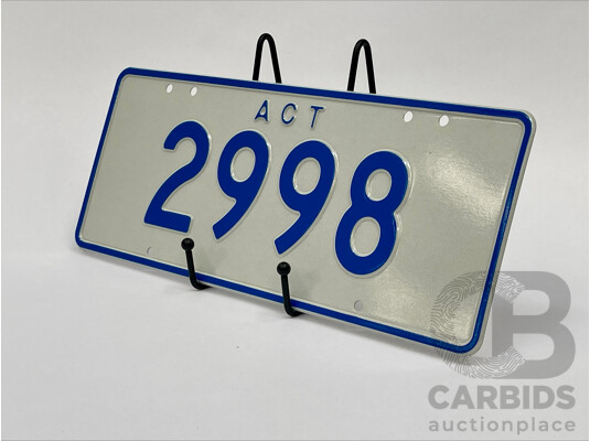 ACT 4-Digit Number Plate - 2998