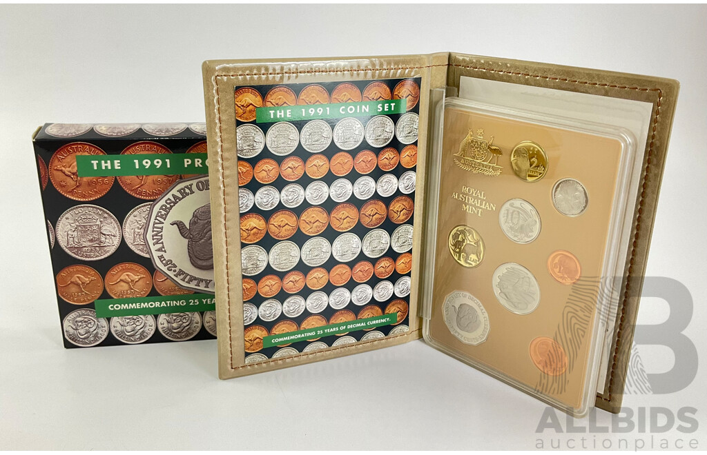 Australian RAM 1991 Proof Coin Set, Twenty Five Years of Decimal Currency