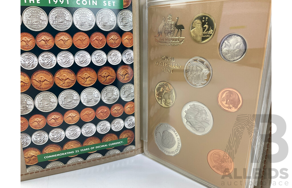 Australian RAM 1991 Proof Coin Set, Twenty Five Years of Decimal Currency