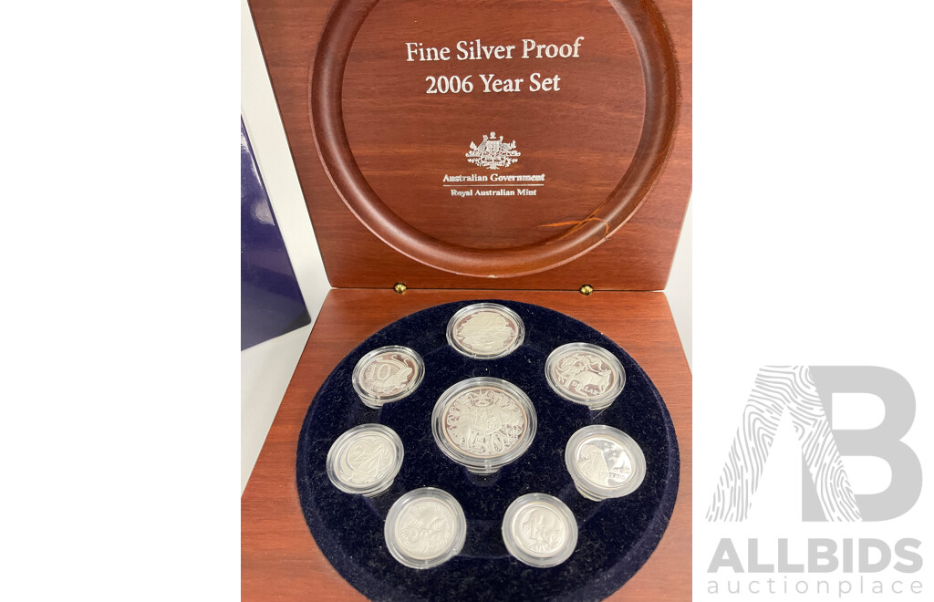 Australian RAM 2006 Fine Silver Eight Proof Coin Set .999