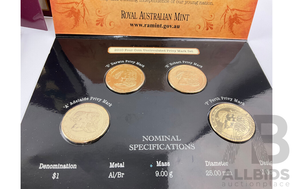 Australian 2008 Baby Coin Set, The Magic Pudding and 2010 One Hundred Years of Australian Coinage Years Set