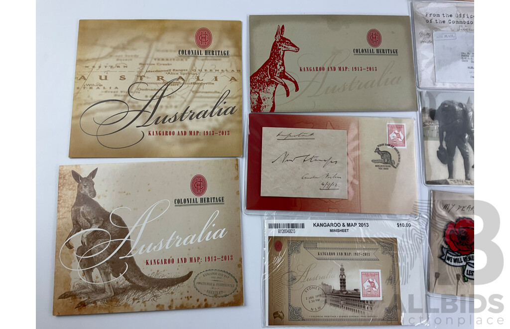 Australian Stamp Packs and PNCs Including Colonial Heritage, QE2 Diamond Jubilee Coronation, Australia Post Two Hundred Years, 2011 War Time Letters,