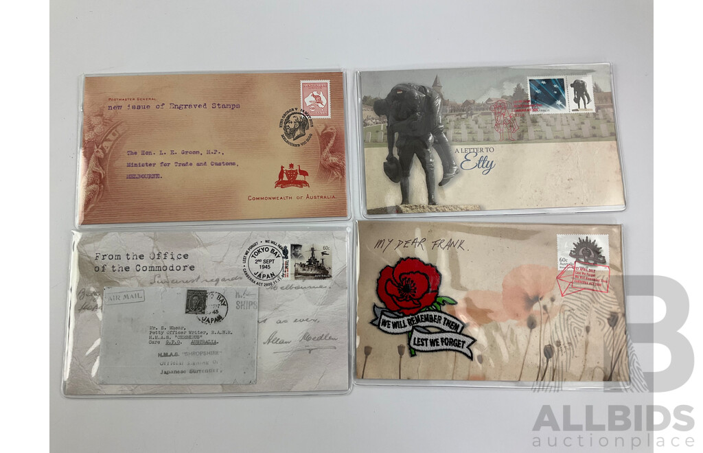 Australian Stamp Packs and PNCs Including Colonial Heritage, QE2 Diamond Jubilee Coronation, Australia Post Two Hundred Years, 2011 War Time Letters,