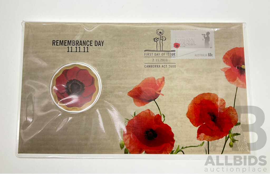 Australian 2011 Five Dollar Coin, Remembrance PNC