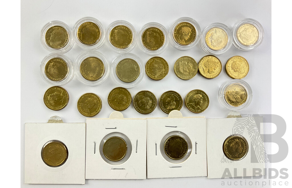 Australian Two Dollar Coins Commemorative and Standard Isuue Including 1999, 2012, 2014, 2015, 2016 2017, 2018, 2019, 2020, 2021