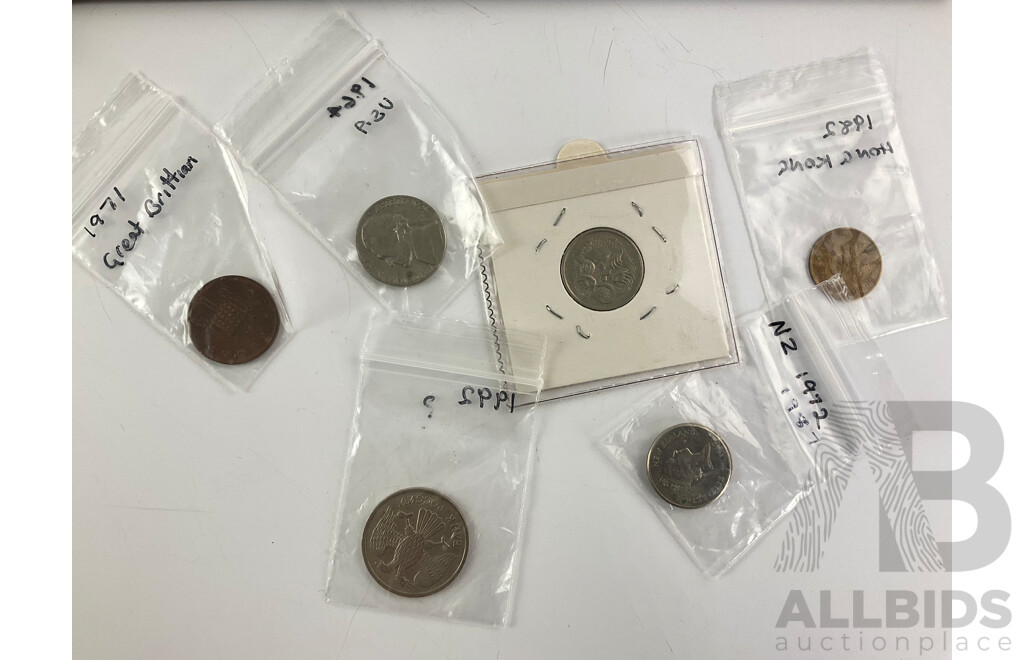 Collection of Collectable Coins Including Australian Silver Predecimal, 2016 Twenty and Five Cents 50 Years Decimal Currency, 2013 Twenty Cent Canberra Centenary, Ancient Roman Coin and More
