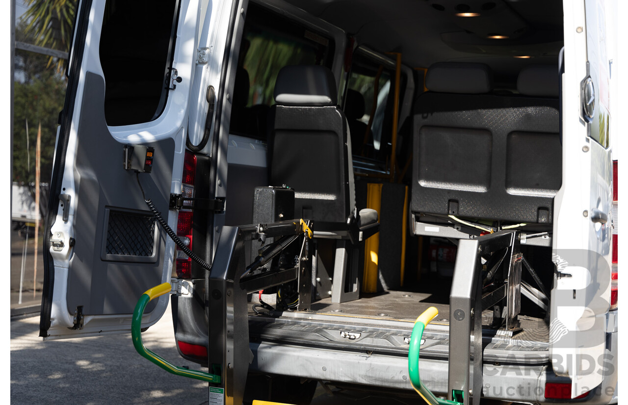 11/2011 Mercedes-Benz Sprinter 316CDI Medium Wheel Base (RWD) MY11 Arctic White Turbo Diesel 2.1L Custom 9 Seater