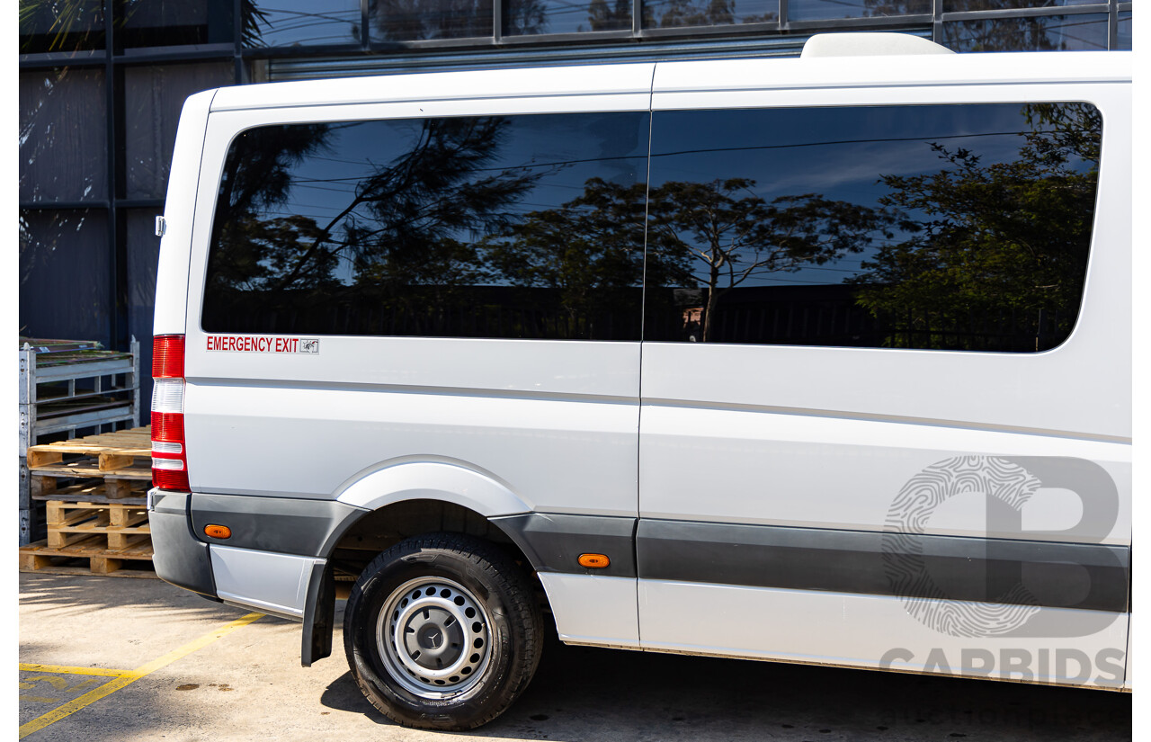 11/2011 Mercedes-Benz Sprinter 316CDI Medium Wheel Base (RWD) MY11 Arctic White Turbo Diesel 2.1L Custom 9 Seater