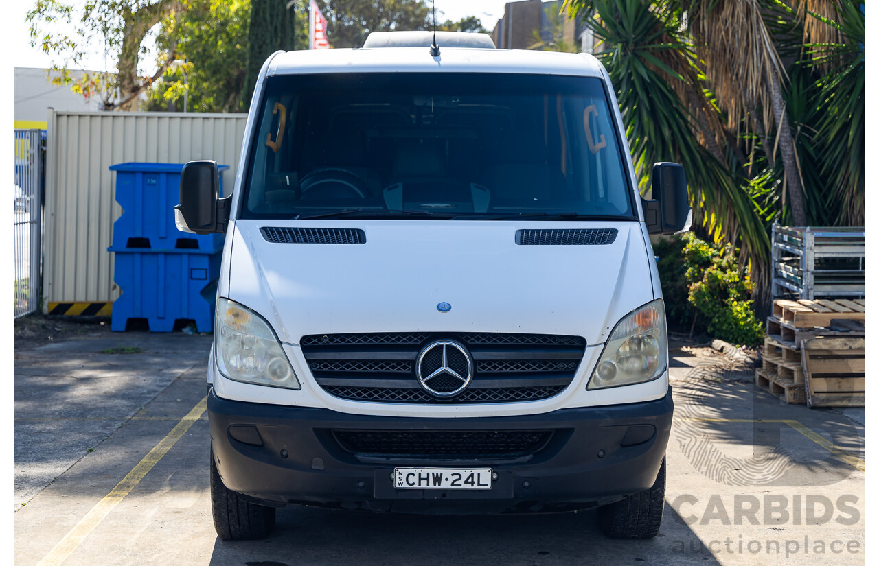 11/2011 Mercedes-Benz Sprinter 316CDI Medium Wheel Base (RWD) MY11 Arctic White Turbo Diesel 2.1L Custom 9 Seater