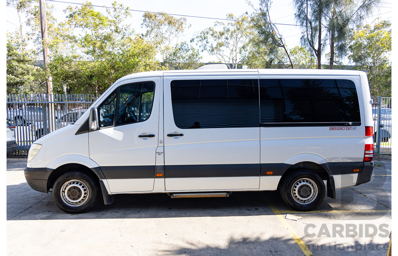 11/2011 Mercedes-Benz Sprinter 316CDI Medium Wheel Base (RWD) MY11 Arctic White Turbo Diesel 2.1L Custom 9 Seater