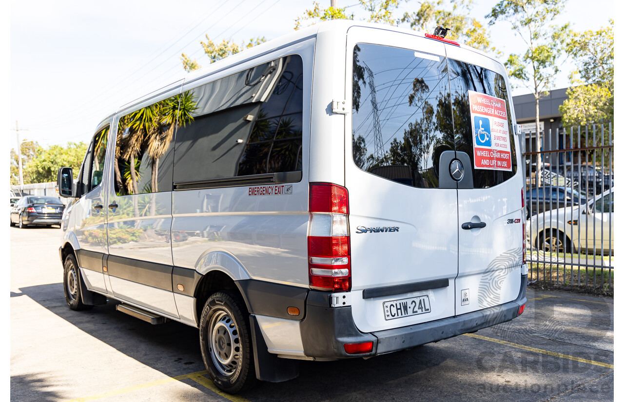 11/2011 Mercedes-Benz Sprinter 316CDI Medium Wheel Base (RWD) MY11 Arctic White Turbo Diesel 2.1L Custom 9 Seater