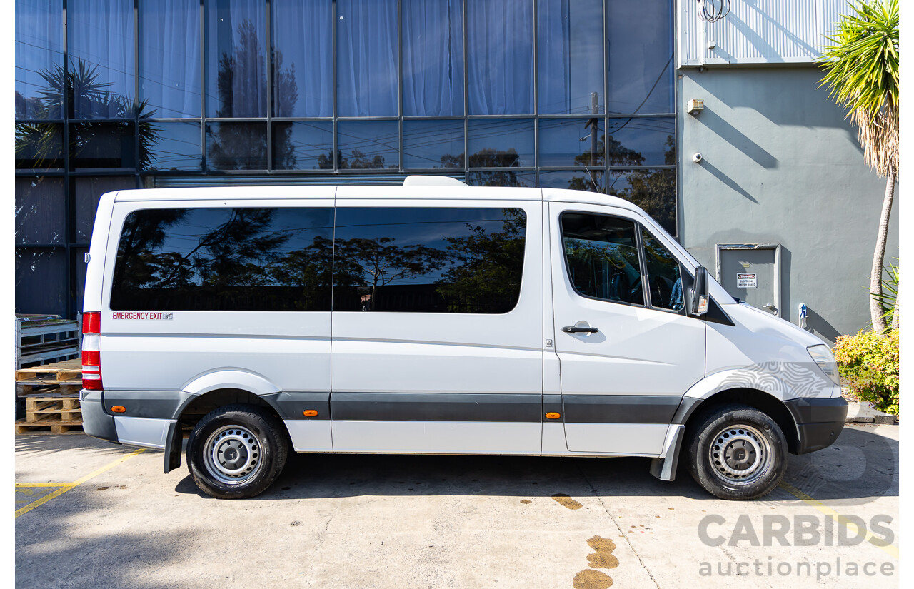 11/2011 Mercedes-Benz Sprinter 316CDI Medium Wheel Base (RWD) MY11 Arctic White Turbo Diesel 2.1L Custom 9 Seater