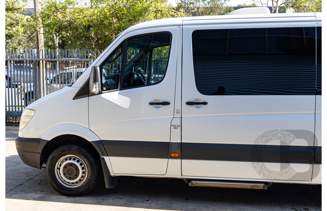 11/2011 Mercedes-Benz Sprinter 316CDI Medium Wheel Base (RWD) MY11 Arctic White Turbo Diesel 2.1L Custom 9 Seater