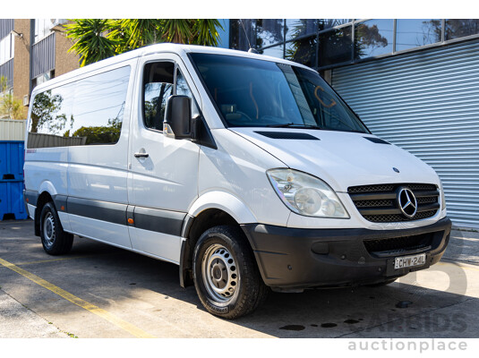 11/2011 Mercedes-Benz Sprinter 316CDI Medium Wheel Base (RWD) MY11 Arctic White Turbo Diesel 2.1L Custom 9 Seater