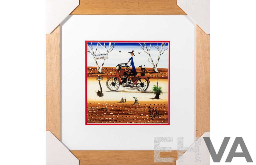 Peter Browne, (20th Century, Australian, 1947-), The Wedding Day, Wonderful Giclee Print, 47 X 47 Cm (frame)