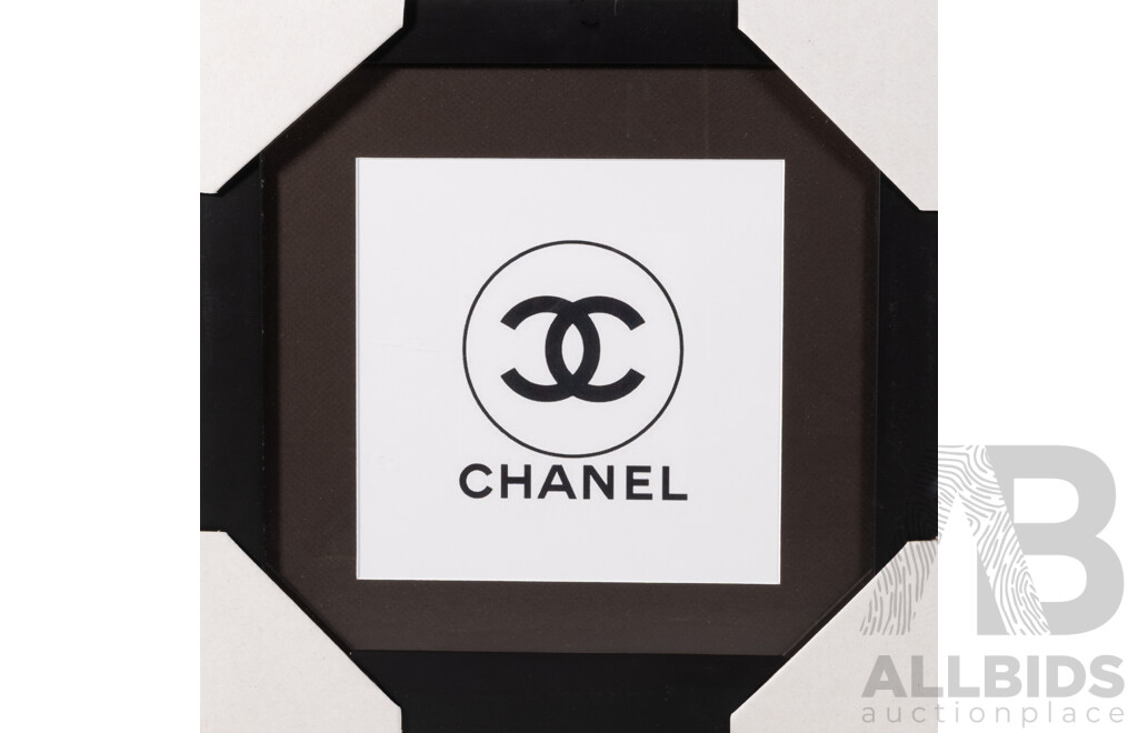 Collection of Three Designer Label Advertisements, Chanel Parfum No 5, Chanel & VL, Quality Reproduction Prints, 40 x 33 cm (largest frame) (3)