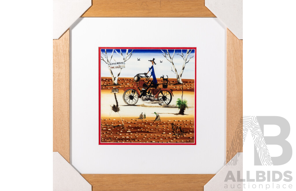 Peter Browne, (20th Century, Australian, 1947-), The Wedding Day, Wonderful Giclee Print, 47 X 47 Cm (frame)