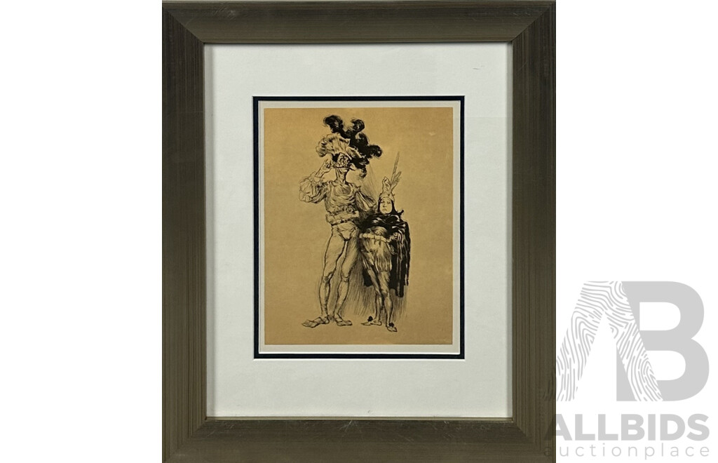 Norman Lindsay, (Early 20th/Mid Century, Australian, 1879-1969), Dugald Dalgetty, Reproduction Reprint of the Original Drypoint Etching (1928), 43 x 35 cm (frame)