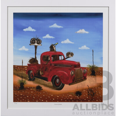 Peter Browne, (20th Century, Australian, 1947-), Free as Birds, Giclee Limited Edition Print, Hand Signed