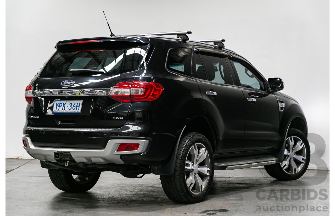 8/2015 Ford Everest Titanium (4x4) UA 4d Wagon Black Mica Turbo Diesel 3.2L - 7 Seater