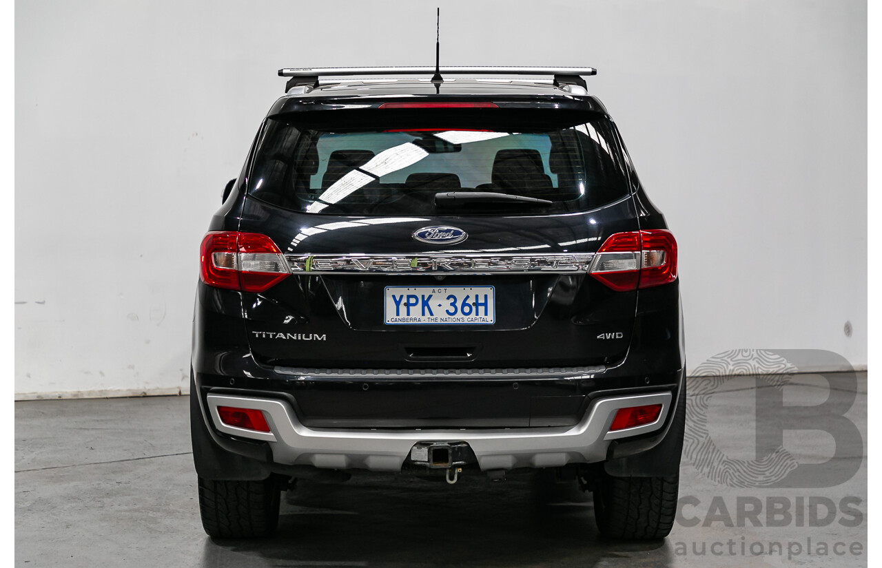 8/2015 Ford Everest Titanium (4x4) UA 4d Wagon Black Mica Turbo Diesel 3.2L - 7 Seater