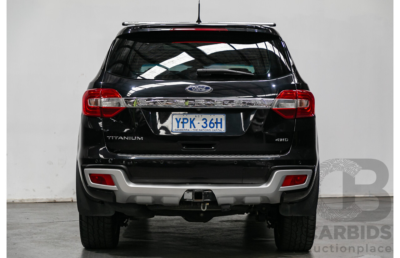 8/2015 Ford Everest Titanium (4x4) UA 4d Wagon Black Mica Turbo Diesel 3.2L - 7 Seater