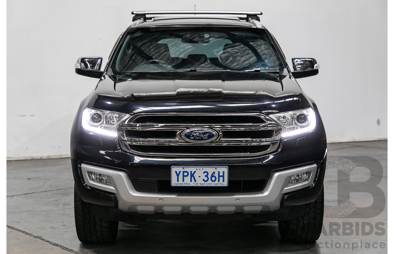 8/2015 Ford Everest Titanium (4x4) UA 4d Wagon Black Mica Turbo Diesel 3.2L - 7 Seater