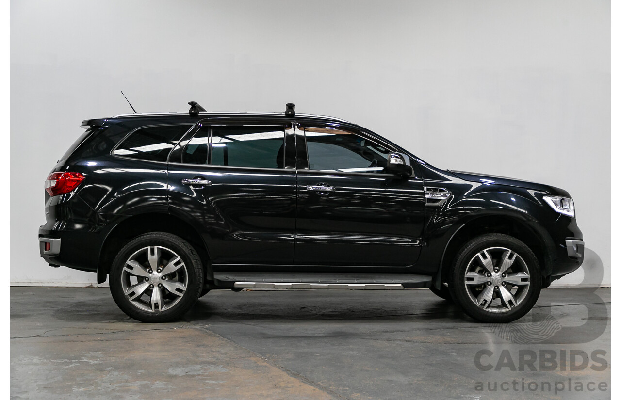 8/2015 Ford Everest Titanium (4x4) UA 4d Wagon Black Mica Turbo Diesel 3.2L - 7 Seater