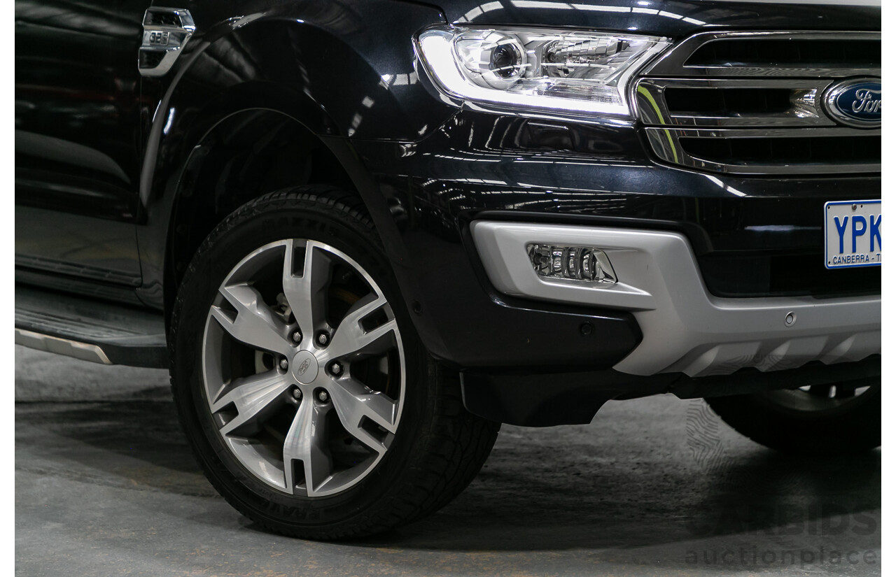 8/2015 Ford Everest Titanium (4x4) UA 4d Wagon Black Mica Turbo Diesel 3.2L - 7 Seater