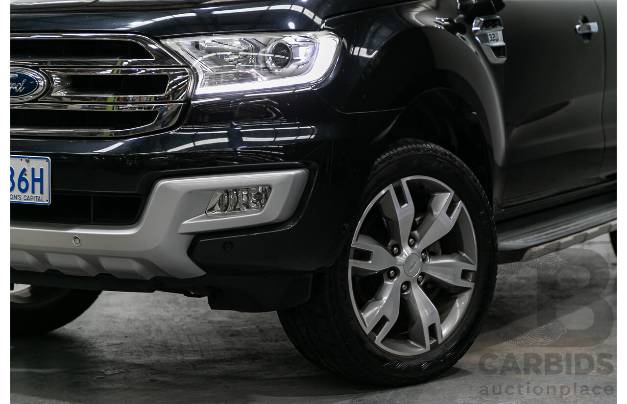 8/2015 Ford Everest Titanium (4x4) UA 4d Wagon Black Mica Turbo Diesel 3.2L - 7 Seater