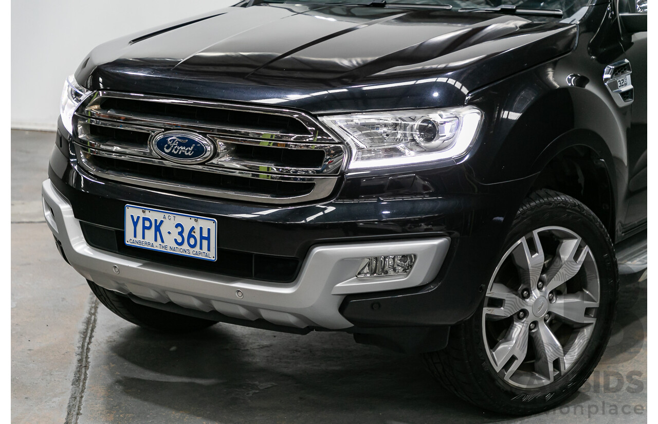 8/2015 Ford Everest Titanium (4x4) UA 4d Wagon Black Mica Turbo Diesel 3.2L - 7 Seater