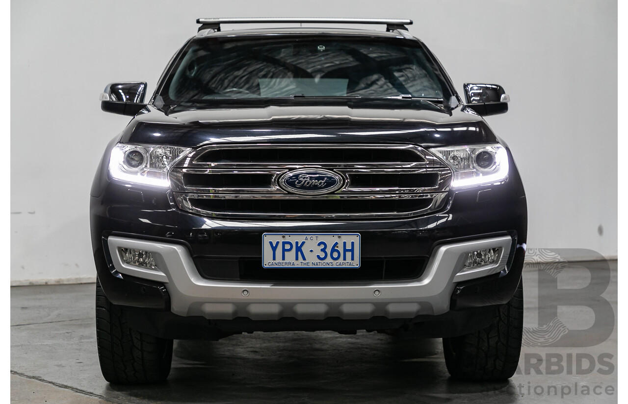 8/2015 Ford Everest Titanium (4x4) UA 4d Wagon Black Mica Turbo Diesel 3.2L - 7 Seater