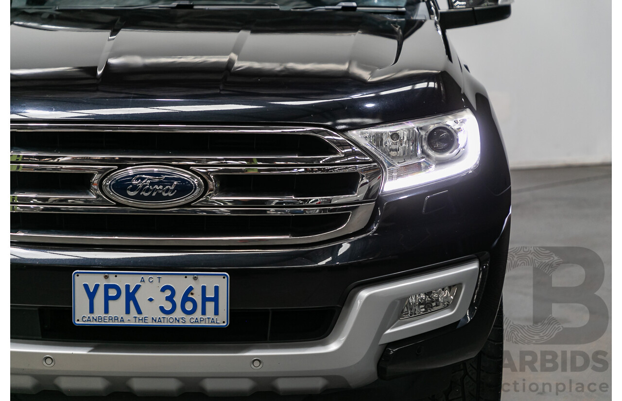 8/2015 Ford Everest Titanium (4x4) UA 4d Wagon Black Mica Turbo Diesel 3.2L - 7 Seater