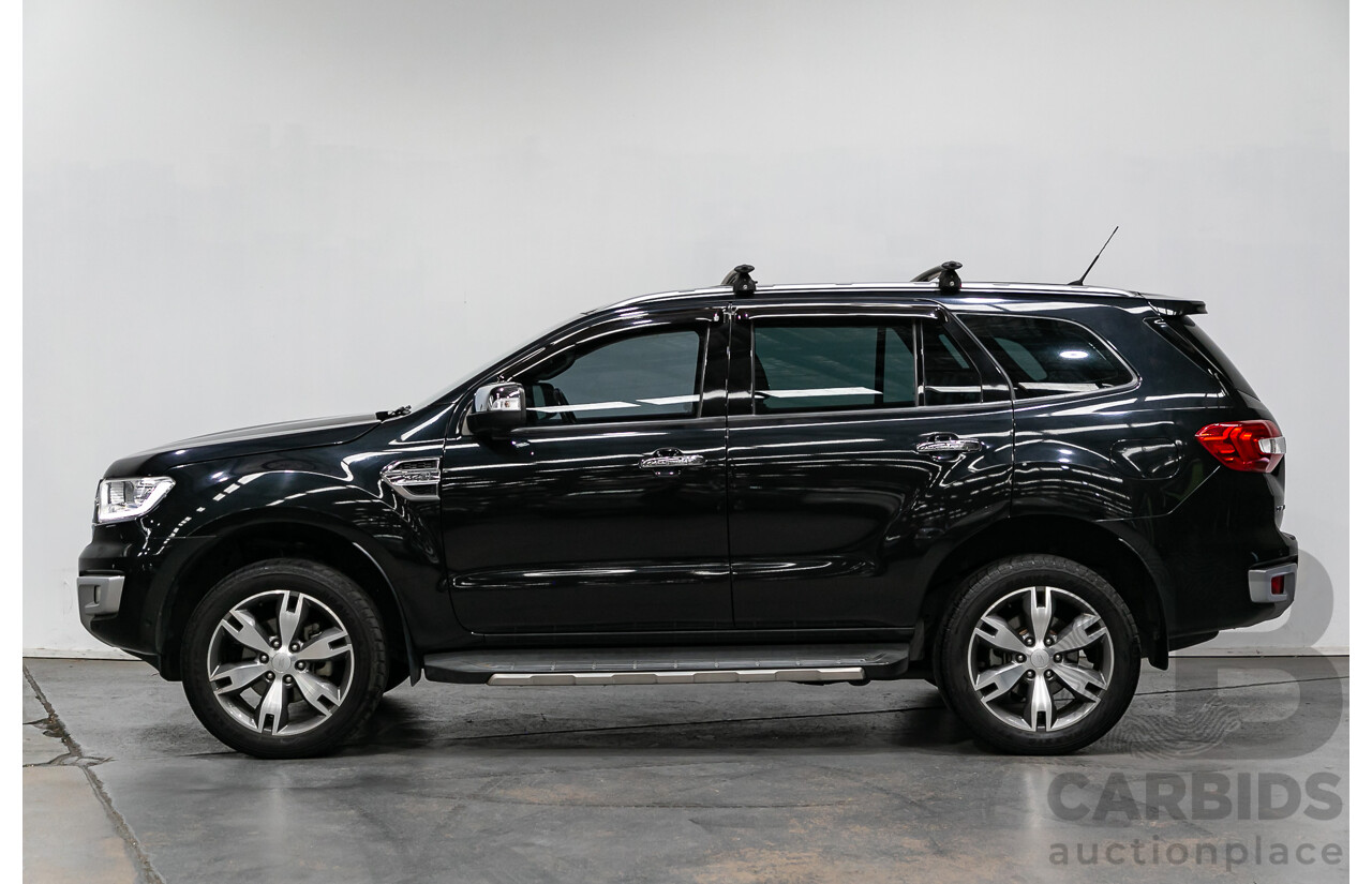 8/2015 Ford Everest Titanium (4x4) UA 4d Wagon Black Mica Turbo Diesel 3.2L - 7 Seater