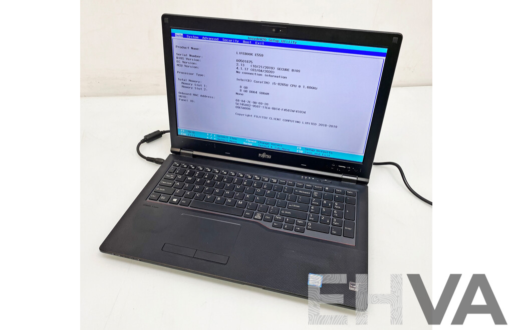 Fujitsu Lifebook E559 Intel Core I5 (8265U) 1.60GHz - 3.90GHz 4-Core CPU 15.6-Inch Laptop