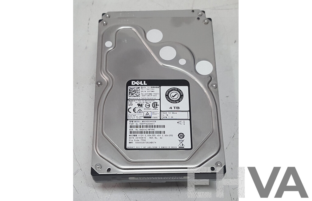 Dell 4TB SAS 7.2K 3.5-Inch Hard Drive - Lot of Two