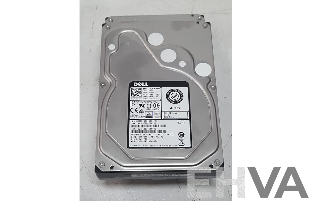 Dell 4TB SAS 7.2K 3.5-Inch Hard Drive - Lot of Two