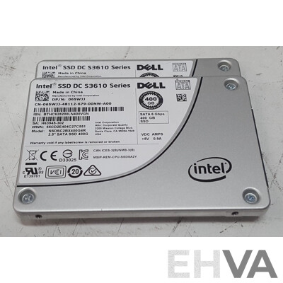 Intel SSD DC S3610 Series 400GB SATA 2.5-Inch Solid State Drive - Lot of Two